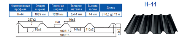 Профнастил Н 44 