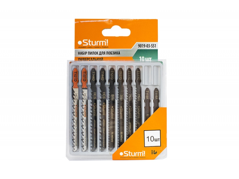 Набір пилок для електролобзика (10шт) Sturm 9019-03-SS1, фото 1