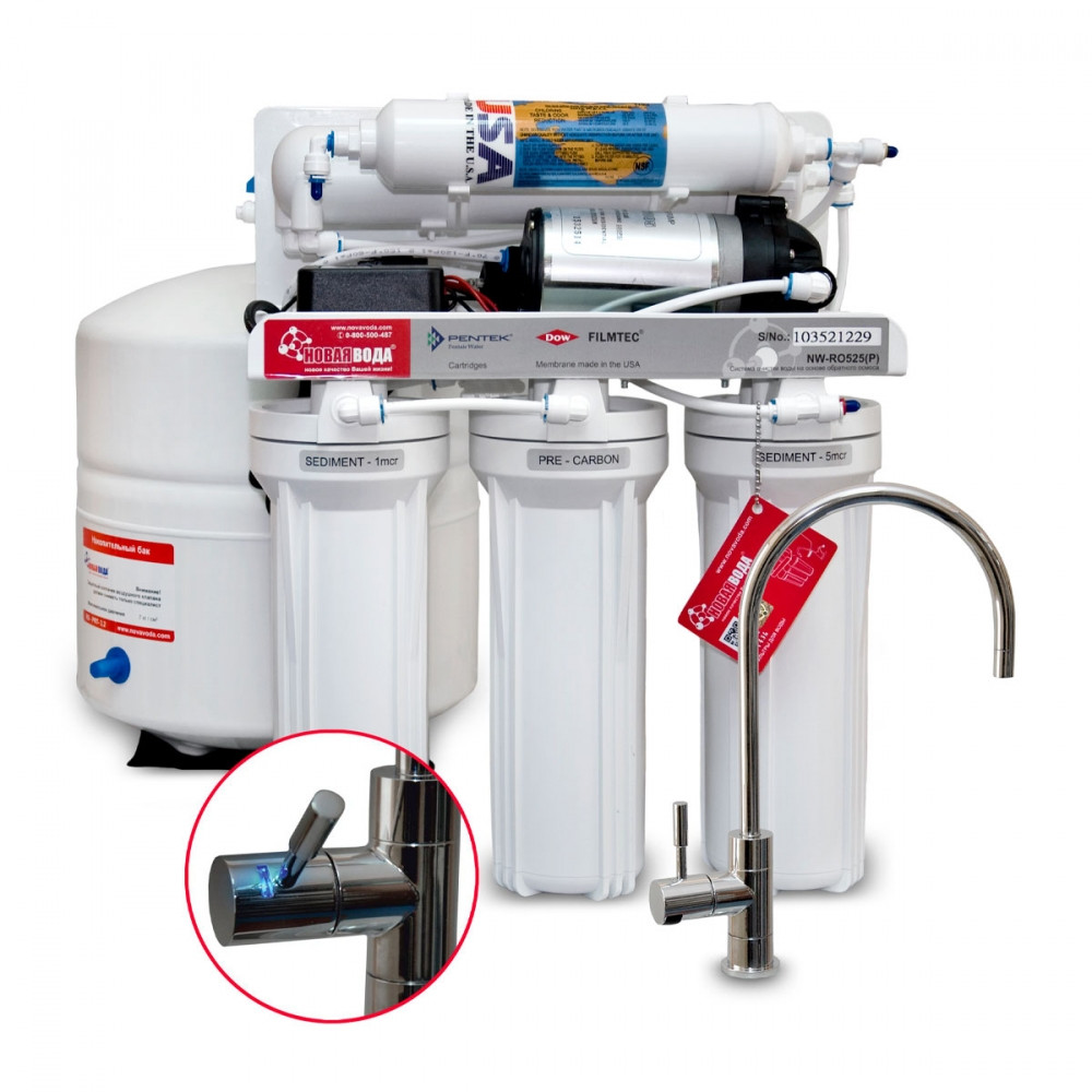 Фільтр зворотного осмосу НОВА ВОДА NW-RO525P Smart