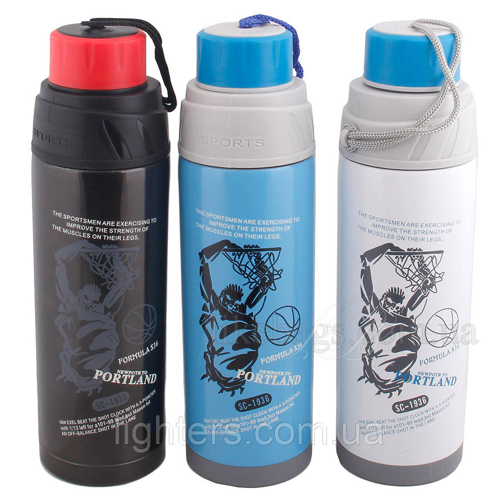 Стильний металевий термос "Спорт" (600 мл), фото 1