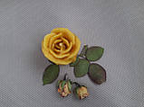 Свічка воскова з натурального бджолиного воску "Троянда" Zigrivay (6х5см), фото 5