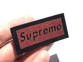 Нашивка Supreme/Співоб червоний 65х30 мм, фото 3