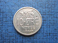 Монета 10 эре Норвегия 1962 1969 1971 1972 фауна пчела 4 даты цена за 1 монету