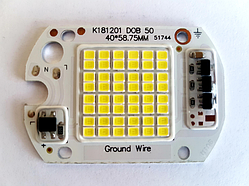 Світлодіодна матриця SMD +IC драйвер 50 W, 220 V з вбудованим блоком живлення K181201 51744 (40х58.75мм) STS988