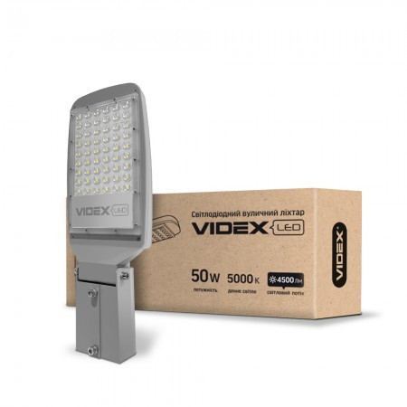 Світильник світлодіодний консольний VIDEX 50W 5000K 4500Лм 220V поворотний (25123)