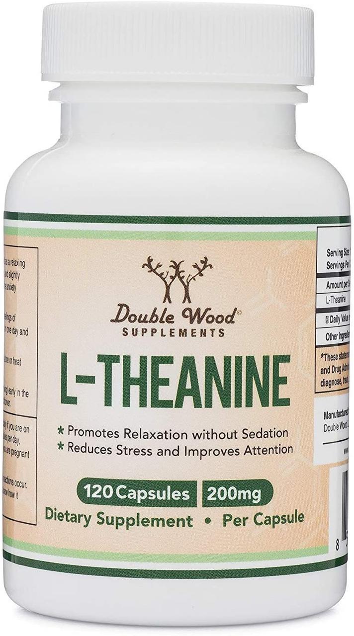 Double Wood L-Theanine / Л-Теанін підтримка гарного настрою 120 капсул
