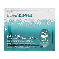 Тканевая маска для лица с зеленым чаем Estesophy Green Tea Marvelous Face Sheet Mask Pack 25 мл