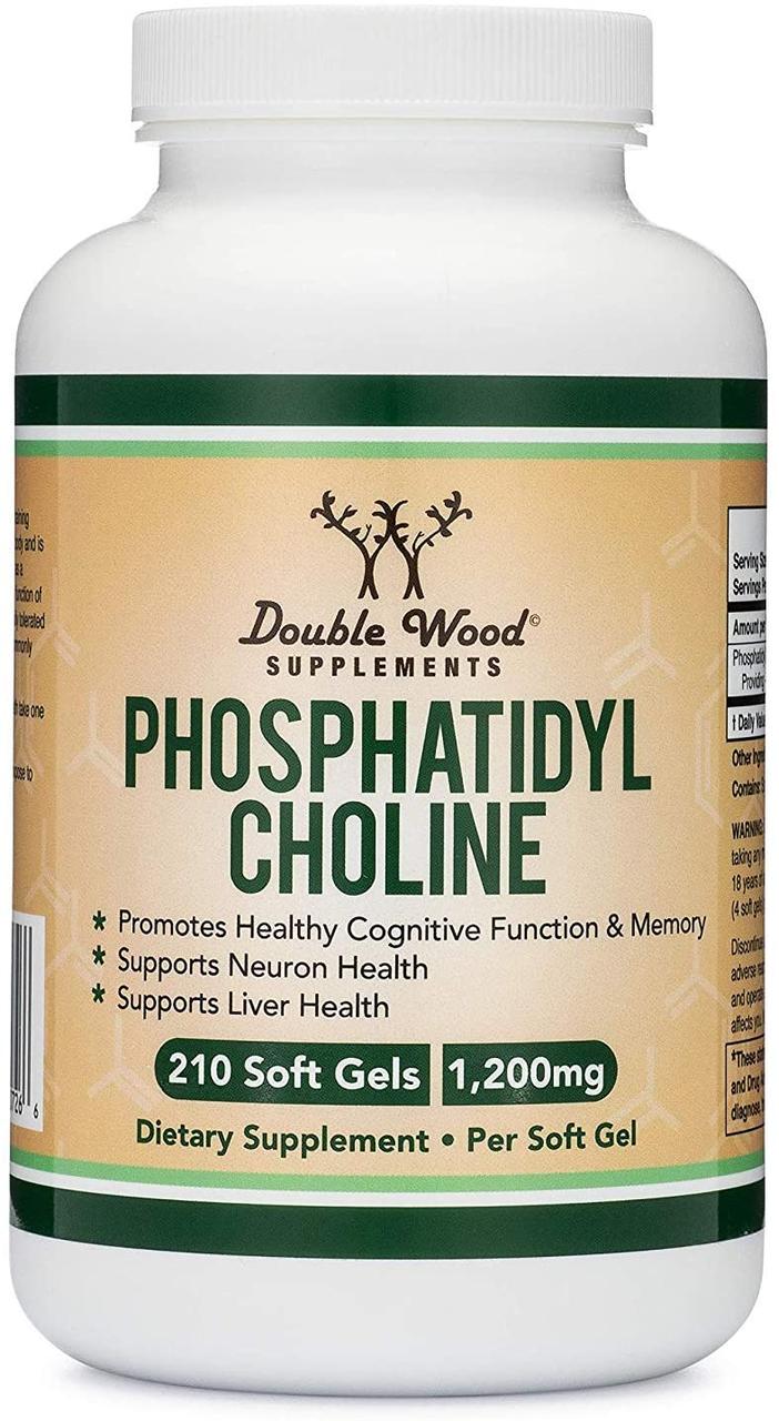 Double Wood Phosphatidylcholine / Фосфатидилхолін Підтримка пам'яті та уваги 210 капсул