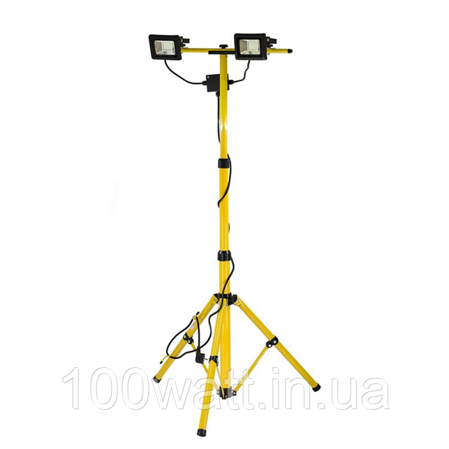 Прожектор світлодіодний 2х50w LED 6400К на штативі