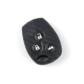 Чохол на брелок сигналізації силіконовий Renault ZB 3 Carbon 1026