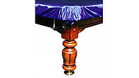 Чохол для більярдного столу "9 футів" з гумкою на лузах вологостійкий в синьому кольорі