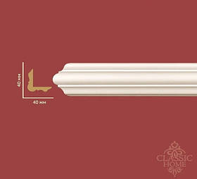 Кутовий плінтус Classic Home HM-43039 (40х40)мм