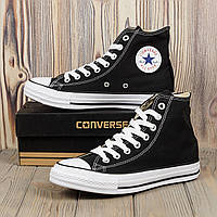 Кеди Converse Chuck Taylor All Star Hi Black (Високі чорно-білі)всі розміри в наявності!