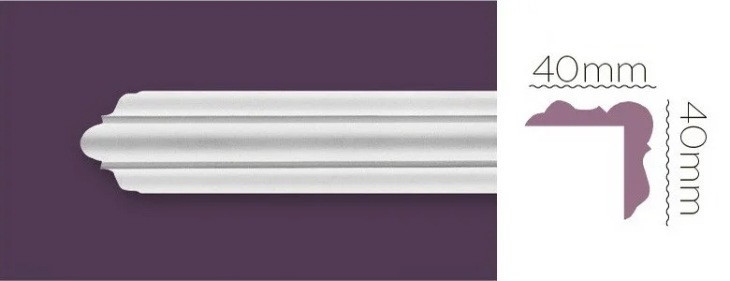 Кутовий плінтус Home Decor 1211 (40x40)мм