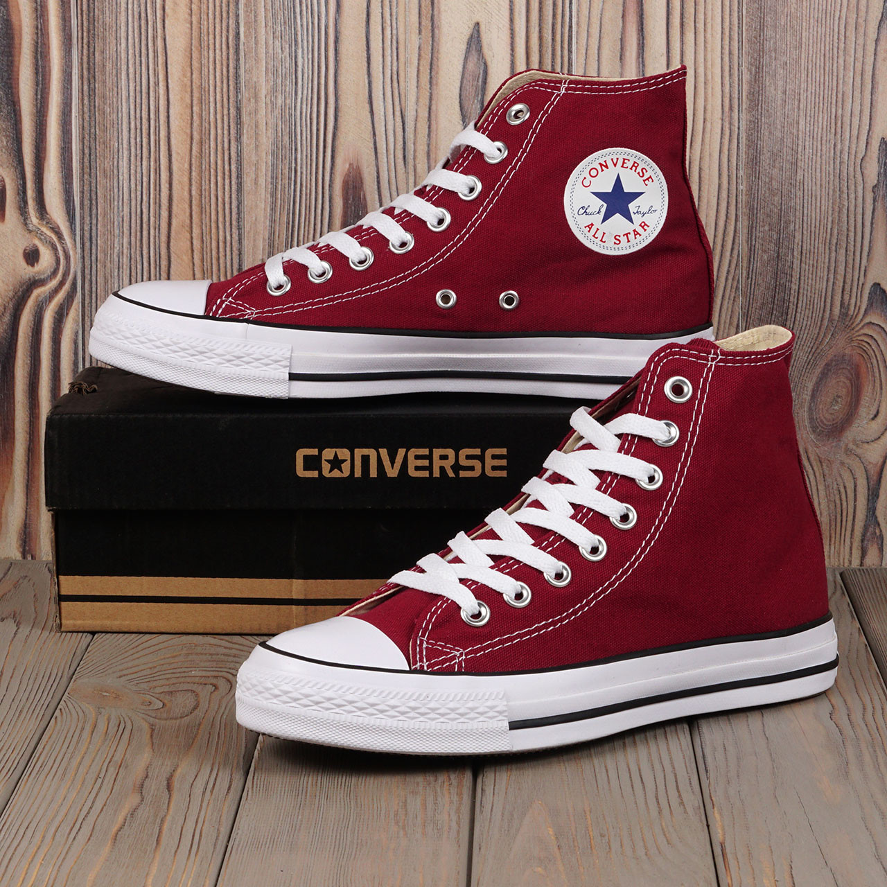 Кеди Converse All Star (Високі бордові 42-й розмір)