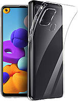 Чехол силиконовый для Samsung Galaxy A21s A217 ультратонкий прозрачный (самсунг галакси а21с)