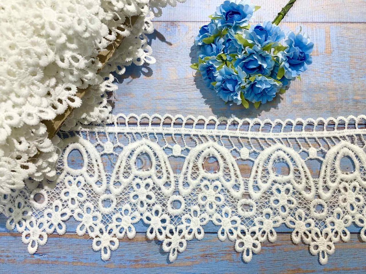 Мереживо біле ажурне макраме 10.5 см., фото 1