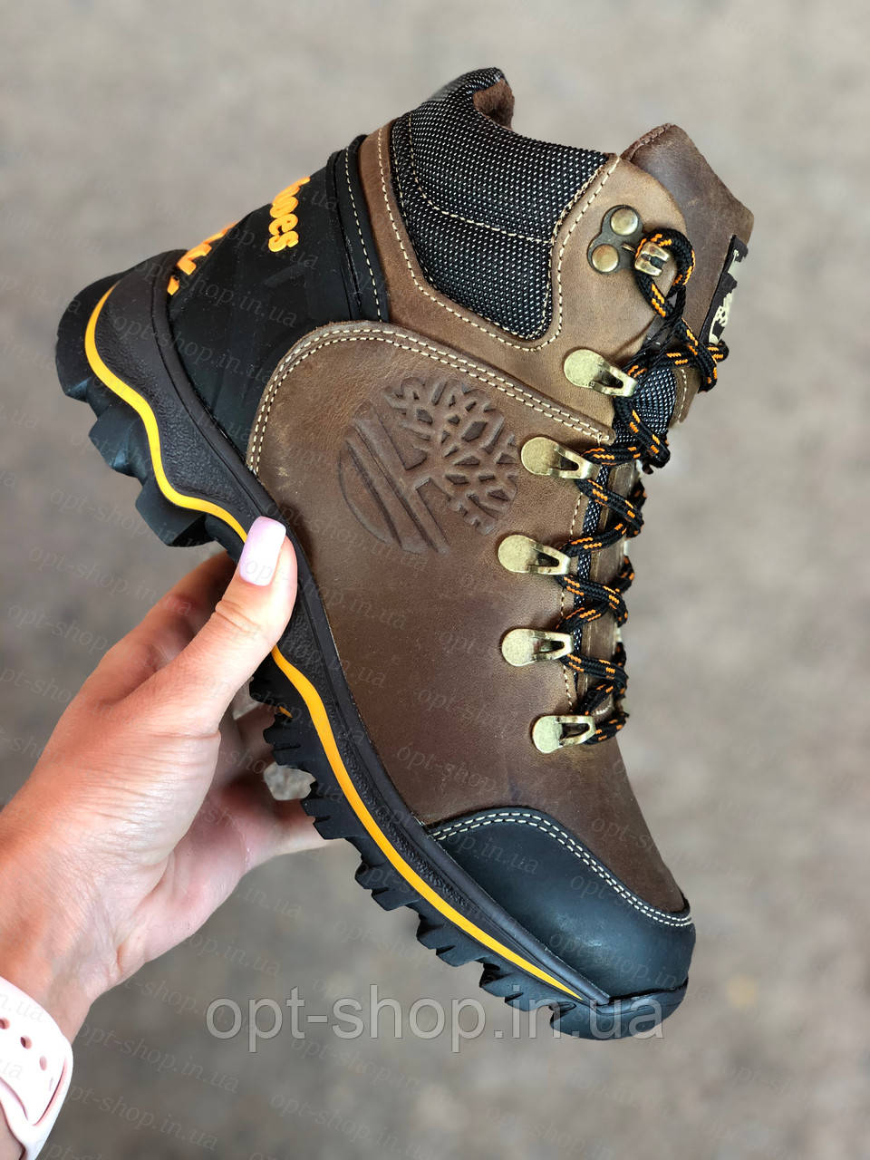 Черевики дитячі зимові шкіряні на хлопчика в стилі Timberland, зимові черевики на хлопчика