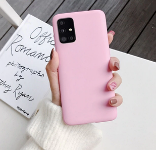 Чохол силіконовий для Samsung Galaxy A21s A217 рожевий (самсунг галаксі а21с)
