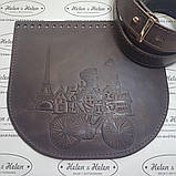 Клапан для сумки "Париж". Колір "Коричневий", фото 3