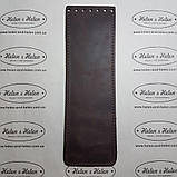 Клапан вузький з тисненням "Філін". Колір "Коричневий", фото 2