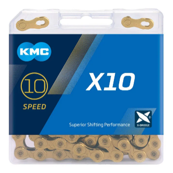 Ланцюг 10s KMC X10 116L Ti-N Gold