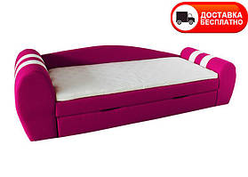 Диван-кровати Гранд рігожка Etna, колір рожевий з ящиком для білизни, для дітей і підлітків