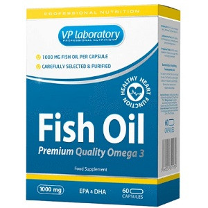 Вітаміни Омега 3 VPLab Fish Oil 1000 mg (60 капсул.), фото 1