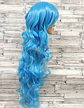 Перука жіночий блакитний хвилястий аніме карнавальний косплей cosplay довгий, фото 4