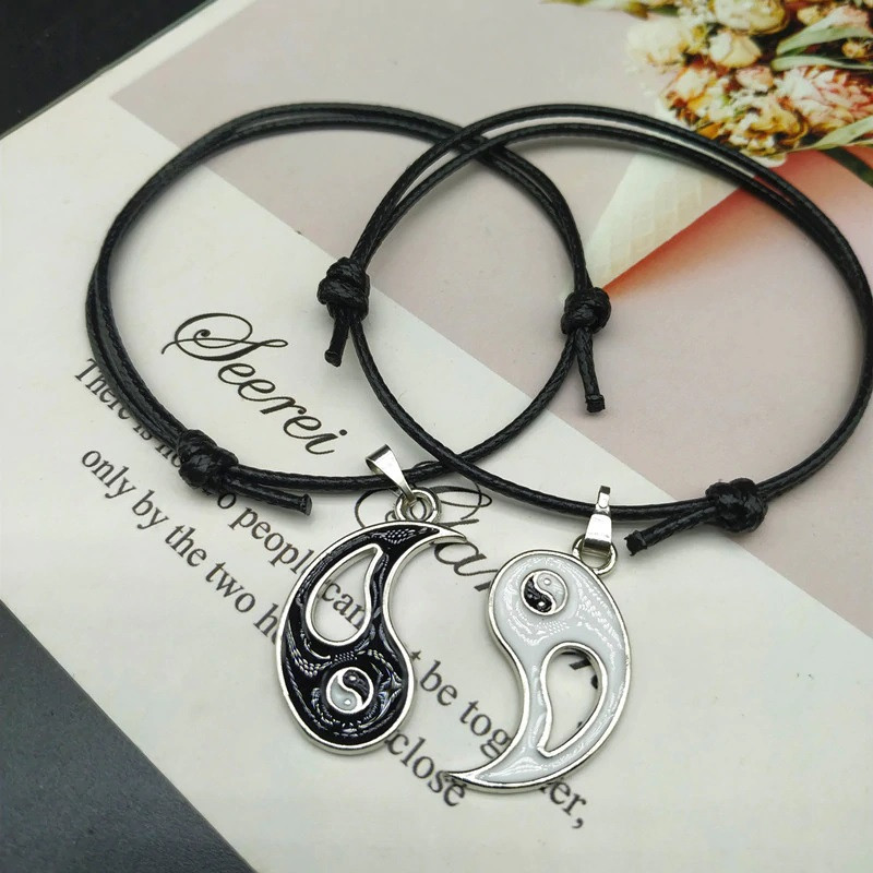 Парні браслети Інь-янь для закоханих дві половинки, фото 1