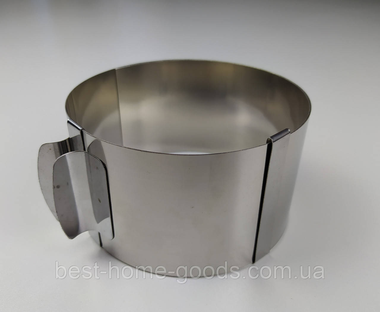 Розсувна форма для випічки Ø12–20 см | Висота 6,5 см | Нержавіюча сталь | Кругла без дна | Регульована форма для тортів, пирогів, фото 1