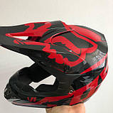 +3 Подарунки Мото Шлем Шолом FOX Мотокросс Мотокрос Квадроцикл, фото 4
