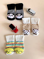Детские антискользящие носки с объемной игрушкой (набор 3 пары) N1