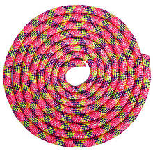 Скакалка для художньої гімнастики 3 метри, діаметр 10мм, Рожевий-Фіолетовий