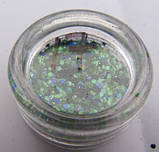 Прикраса для дизайну нігтів "Брокард", колір синьо-зелений, фото 2