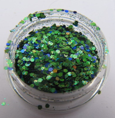 Прикраса для дизайну нігтів "Брокард", колір синьо-зелений, фото 1