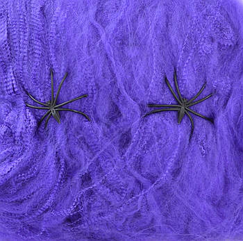 Павутина YES Fun фіолетова з двома павучками 20 г код: 973368