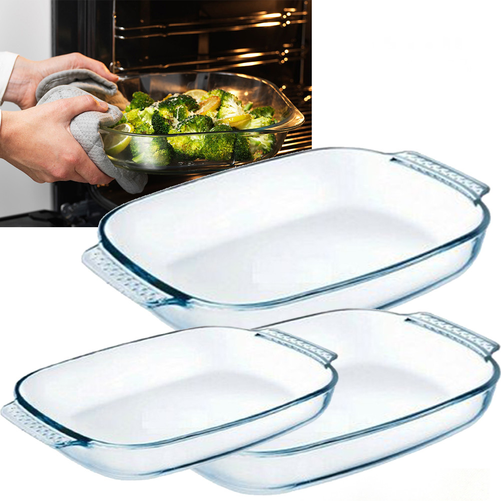 Набір форм для запікання A-PLUS скляних прямокутних 3 шт (1093)