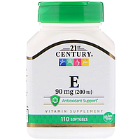 Vitamin E 90 мг 200 IU 21st Century 110 капсул