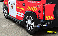 Дитяче ліжко машина з МДФ пожежна машина джип Hummer (спальне місце 70*150 см), фото 5