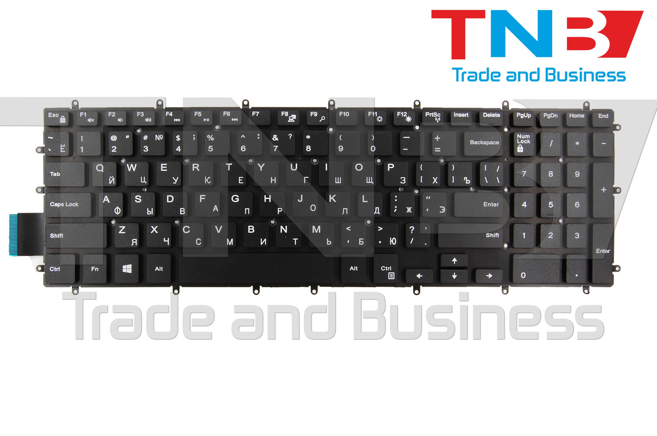 Клавіатура DELL 03NVJK 0M9DMK 490085070C01 DLM15L23USJ442 MDC8K HT02-A US Черная без рамки RUUS