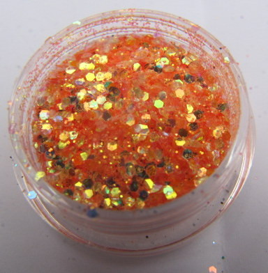 Прикраса для дизайну нігтів "Брокард", колір помаранчевий, фото 1