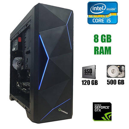 GameMax Ares New/Intel Core i5-3570 (4 ядра по 3.4 — 3.8 GHz) / 8 GB DDR3 / New 120 GB SSD+500 GB HDD / nVidia GeForce GTX 1060 3GB 192bit / БЖ 450, фото 1