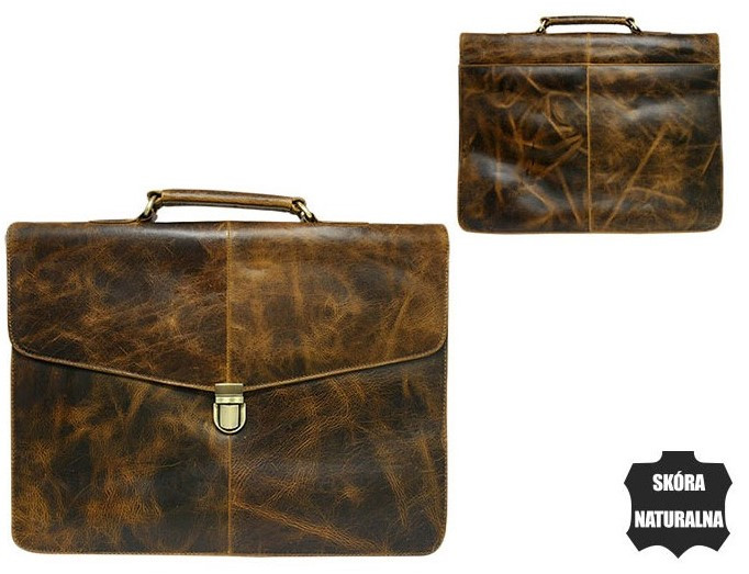 Винтажный кожаный портфель Always Wild Portfolio коричневый - фото 9 - id-p1252951279