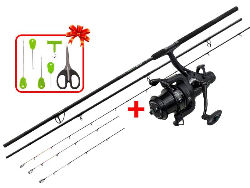 Фідерний набір: Фідер Carp Pro Black Pool 3.9 m / 4.2 m 140-160g + Котушка Carp Pro Blackpool 7000 з бейтран