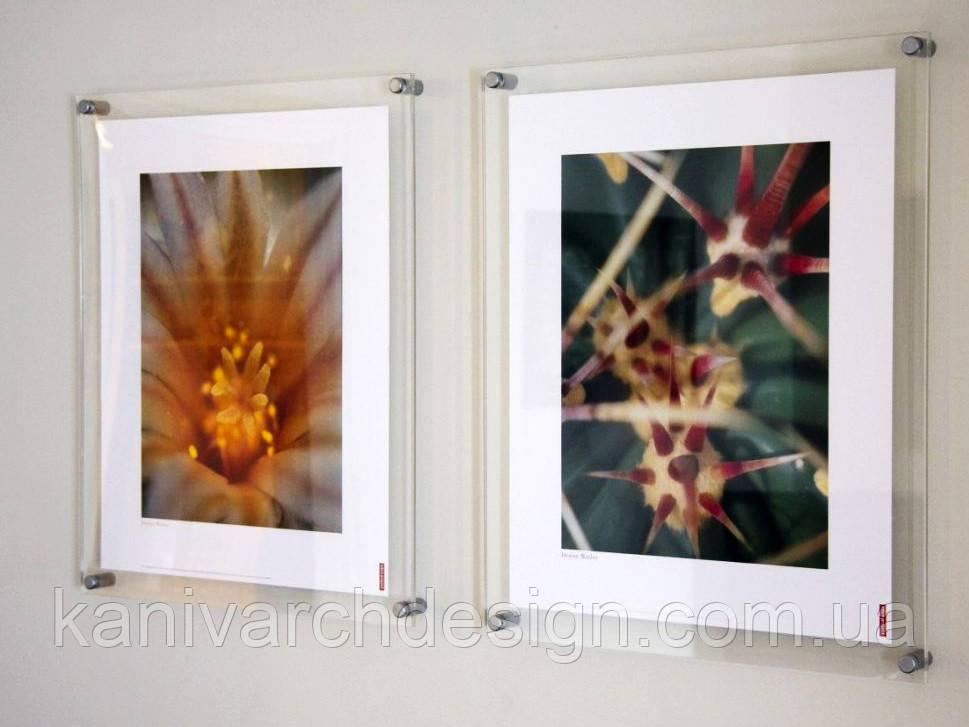 Антирама скляна на дистанційних тримачах розміром 300х400мм., фото 1