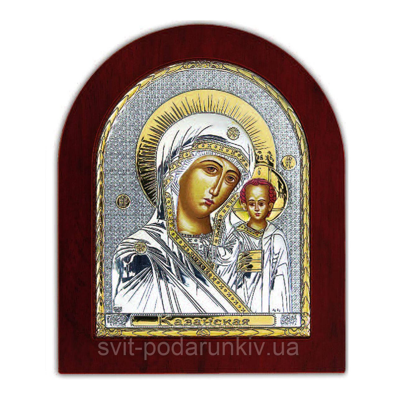 Ікона Казанська Бородіці EP3-004XAG/P Silver Axion, фото 1