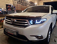 Передние фары Toyota Highlander 40 тюнинг Full Led оптика стиль Evoque