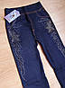 Лосини безшовні, жіночі під джинс, бавовна, зі стразами 44-52 р, фото 3