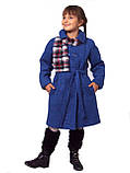 Пальто для дівчинки з шарфом кашемір м-969-1 ріст 116 122 і 134, фото 2